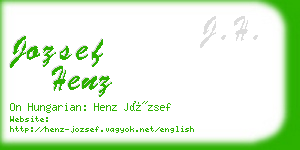 jozsef henz business card